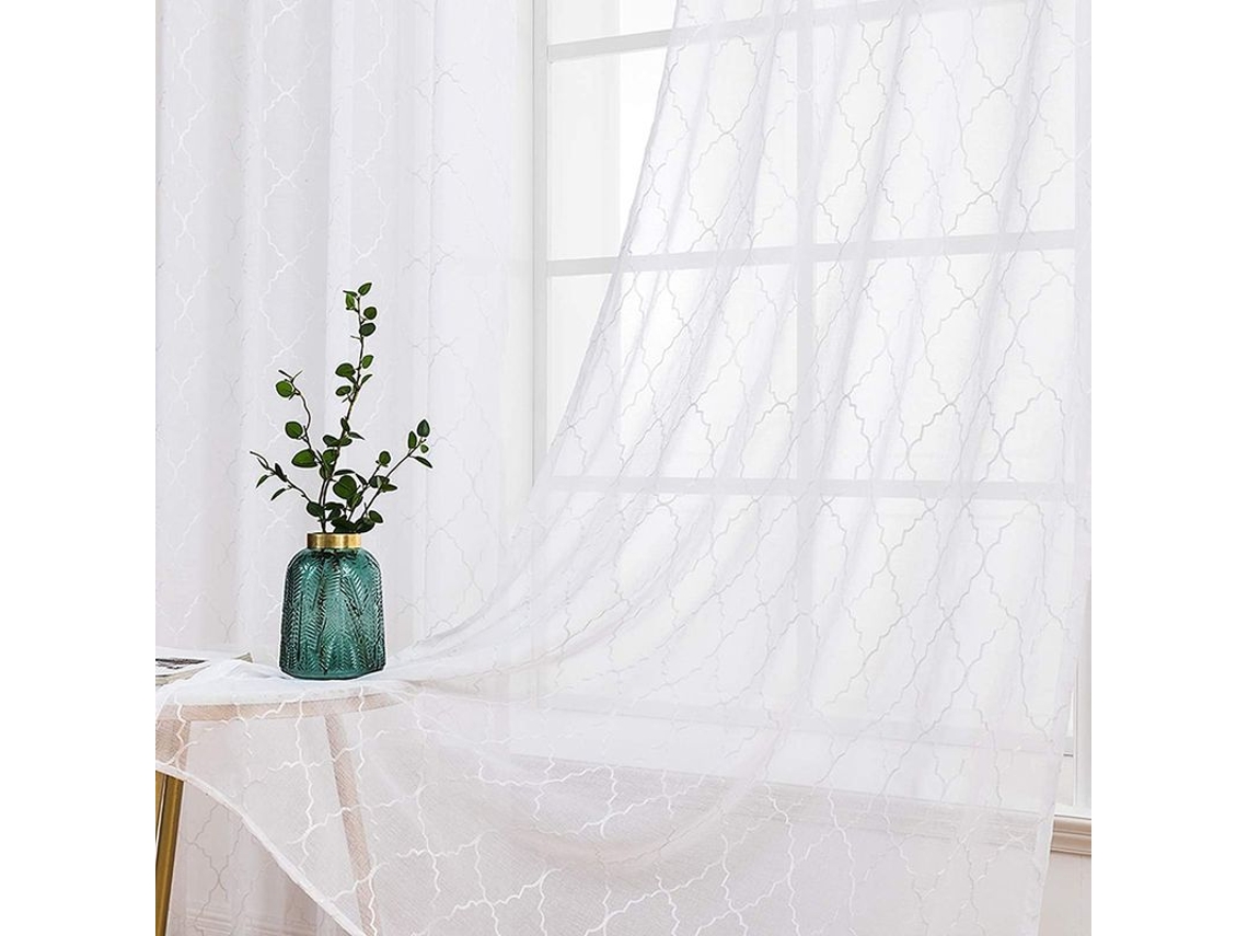 Nova Line persianas Translúcidas de Cores Unicas para Quarto e Sala 140x245cm Branco 2 Peças