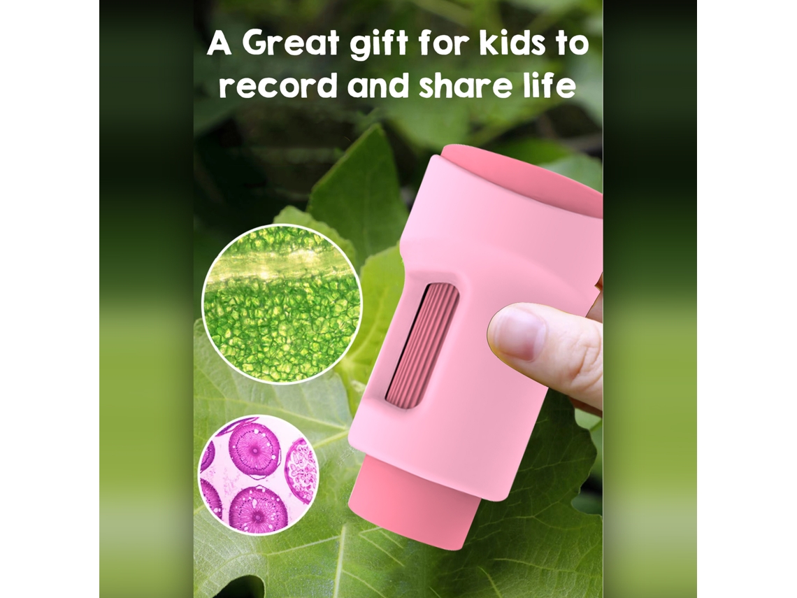 Microscópio e Telescópio Infantil com Luz LED e Tela IPS