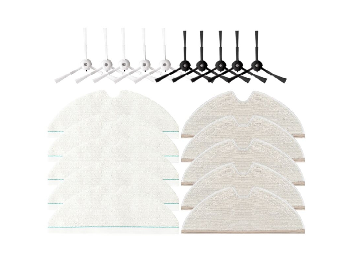 Conjunto de 20 Escovas Laterais Laváveis​​ para Aspirador Robô T8/max/max+, Acessórios de Substituição BRILVIBERA