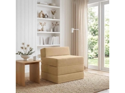 Vidaxl Sofá Cama Dobrável Cinza Verde Claro 200 X 70 X 15 Cm