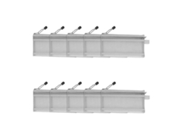 10pcs Bolsa Malla Doble Capa Impermeable Para Papel A6 Almacenamiento Estuche Con Cremallera Gris