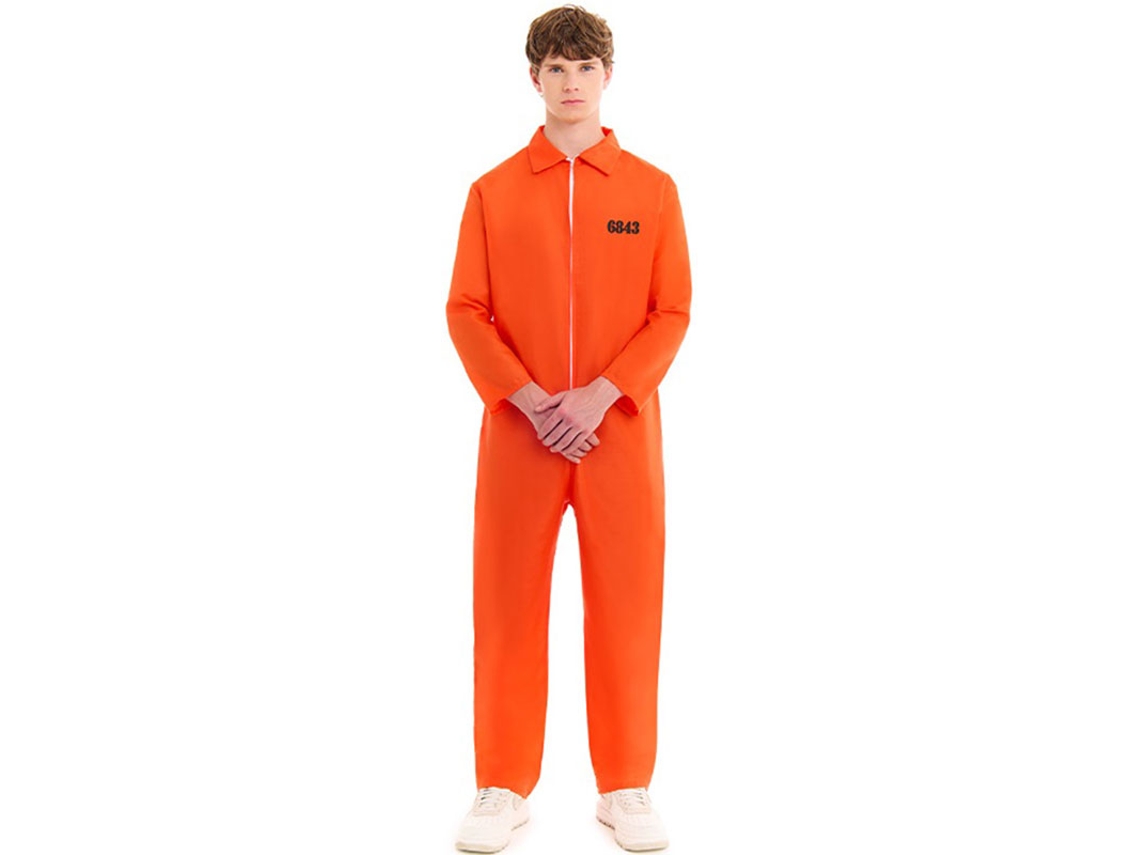 Fato de prisioneiro laranja para homem