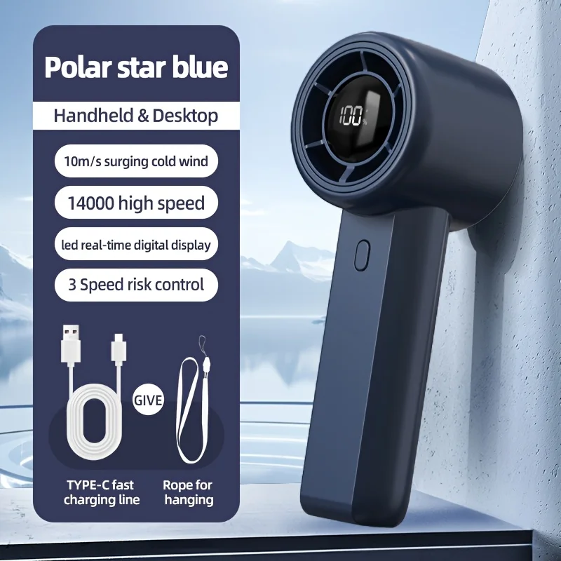 Ventilador portátil MDUG de mão, 1500mah, 90g, 3 velocidades