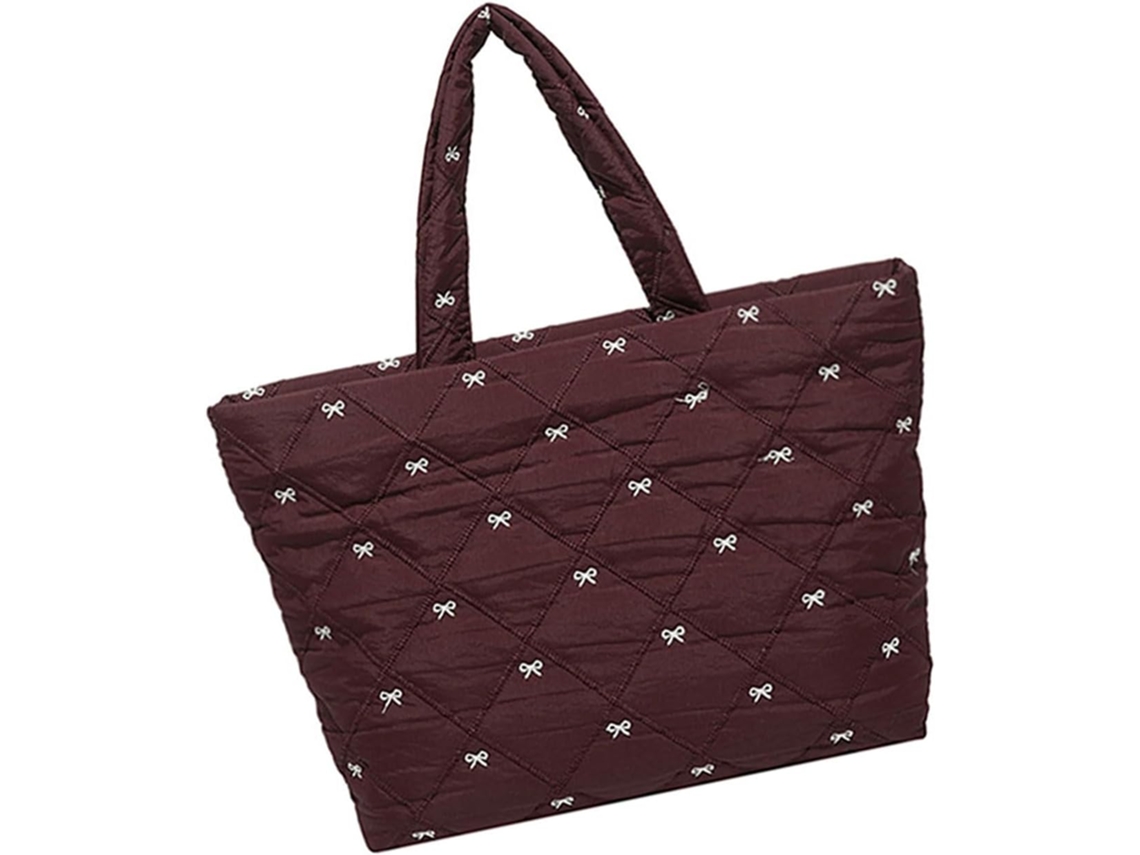 Bolsa Tipo Sacola Acolchoada Com Zíper E Alça De Ombro Grande E Acolchoada Para Viagens.