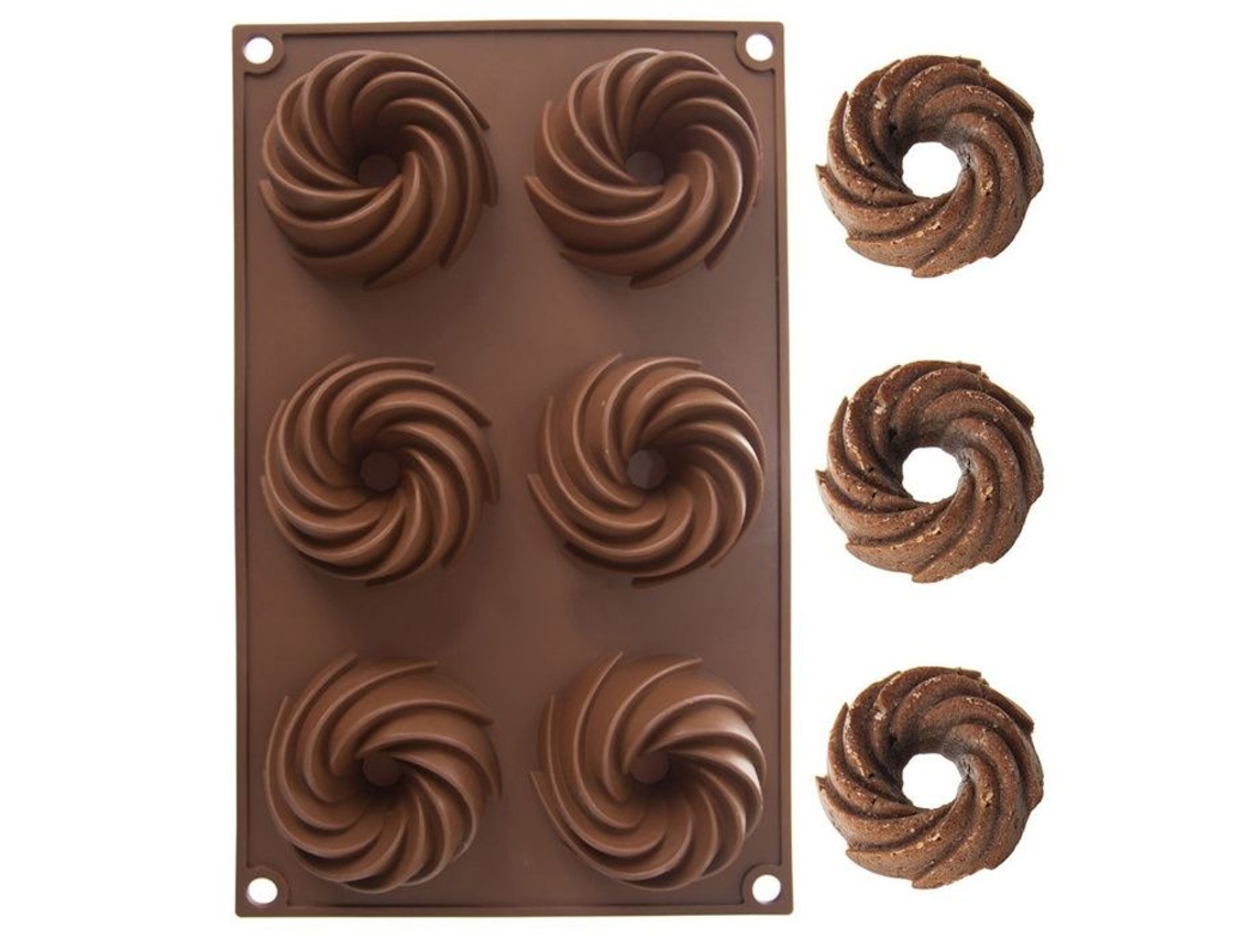Forma de silicone para muffin Orion Brown 28 x 17 x 3 cm resistente a altas temperaturas