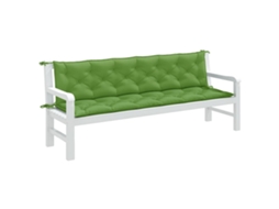 Vidaxl Almofadões Banco Jardim 2pcs 200x50x7 Cm Mesclado Tecido Verde