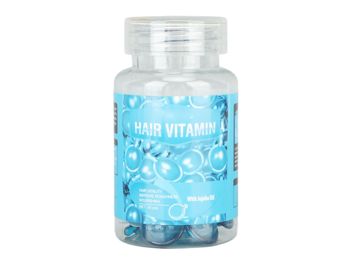 2026 30 Cápsulas de Aceite Esencial para Cabello Reparador Nutritivo Suavizante Hidratante Vitamina Azul