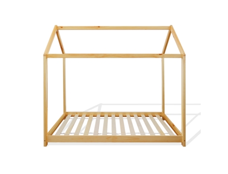 Cama Baixa para Crianças REBECCA MOBILI Tiglio Marrom Claro 160X80X1 Cm