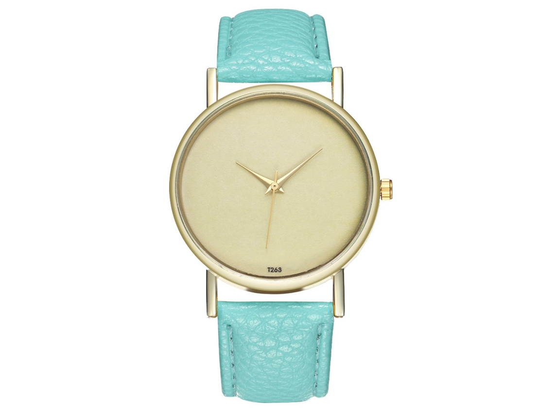 Pulseira de relógio de quartzo unissex elegante e moderna para uso casual (verde menta)