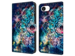 Capa Para Iphone 16e Com Compartimento Para Cartão, Estampada, Flexível E Em Couro Pu, Estilo Flip, Gyroblomma