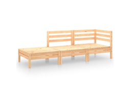 3 Pcs Conjunto Lounge de Jardim Pinho Maciço MAISON EXCLUSIVE