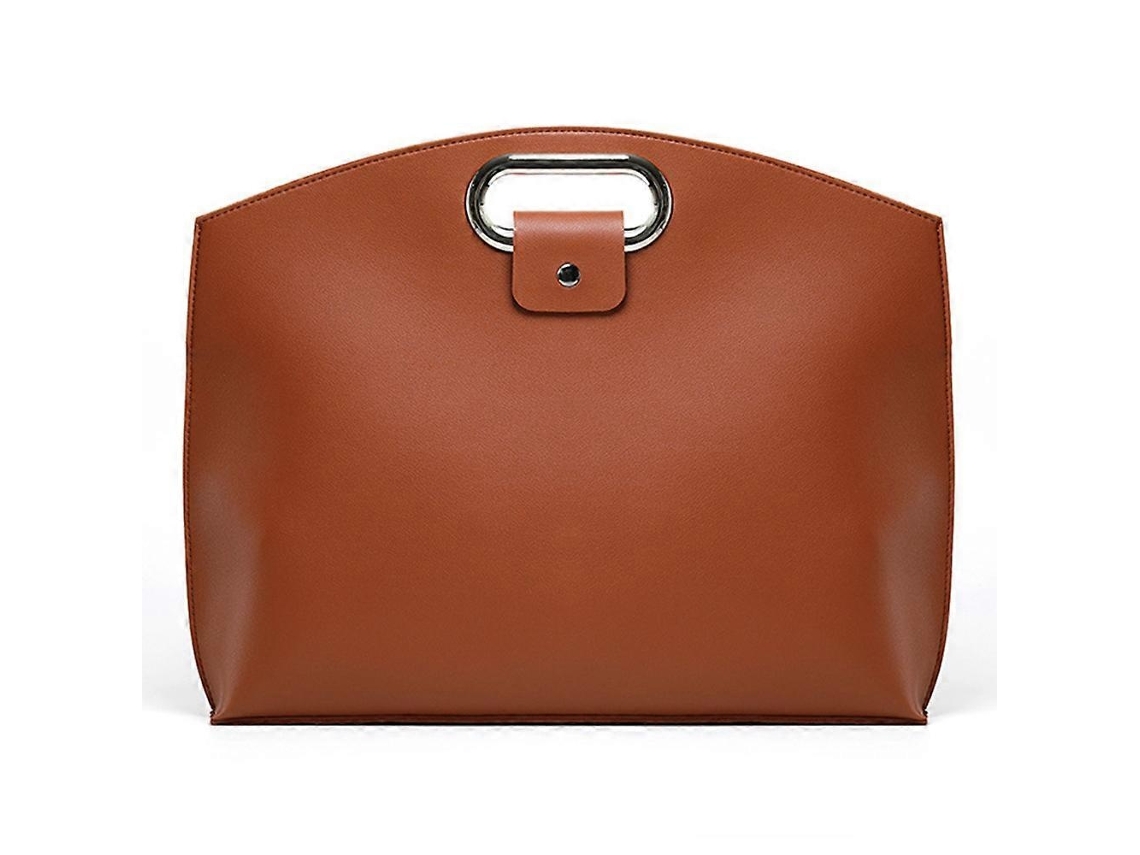 Bolsa Em Couro Pu Para Portátil De 13,3/14 Polegadas, Marrom Elysve