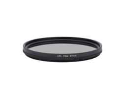 Filtro de vidro óptico Cpl 67mm com revestimento multicamadas e moldagem fina de duas faces.