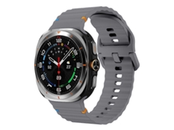 Pulseira De Silicone Com Textura Ondulada E Costurada Para Samsung Galaxy Watch Ultra 47mm