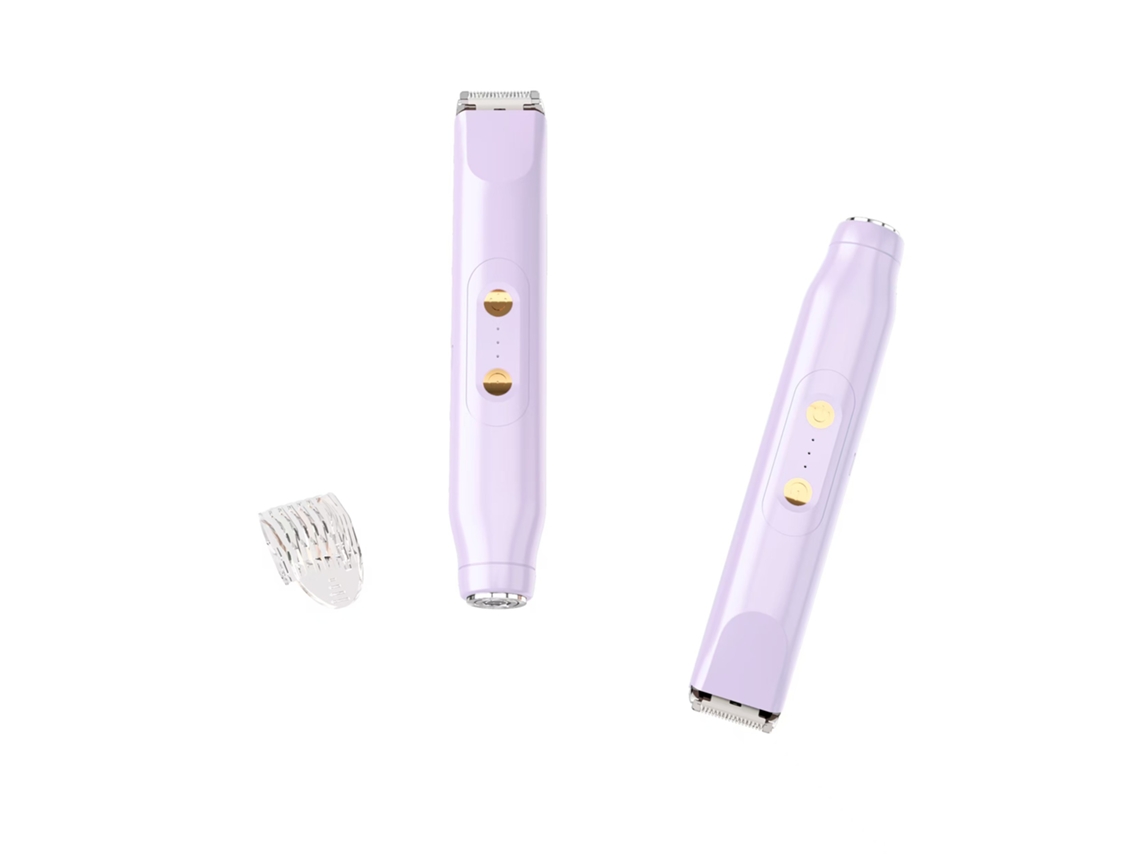 Depiladora, 2 in 1 Aparelho de Depilação com Duas Cabeças, Recarregável Via Usb, Aparador de Biquíni SPQMENT (roxo)