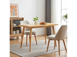 Vidaxl Mesa De Jantar Natural 100 X 55 X 75 Cm Madeira De Manga Maciça
