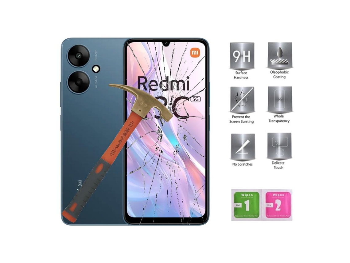 Película Protetora De Tela Para Xiaomi Redmi 13c (5g) Vidro Temperado Ptc Movilearvayotoy