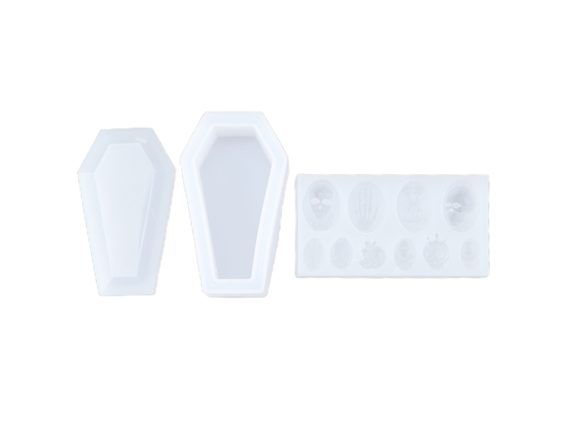 Moldes De Silicone Halloween Forma De Caixão Versátil