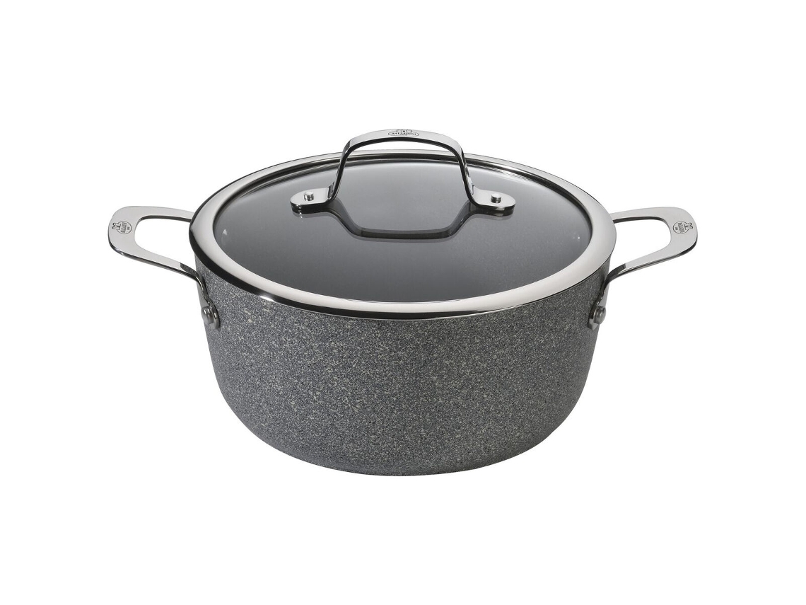 Caçarola com Tampa BALLARINI 75002-828-0 Preto Cinzento Aço Aço Inoxidável Alumínio 16 cm 1,4 L 1 Unidade