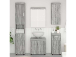 Vidaxl Conjunto De Móveis Para Banheiro Tulum 5 Unid. Cinza Sonoma
