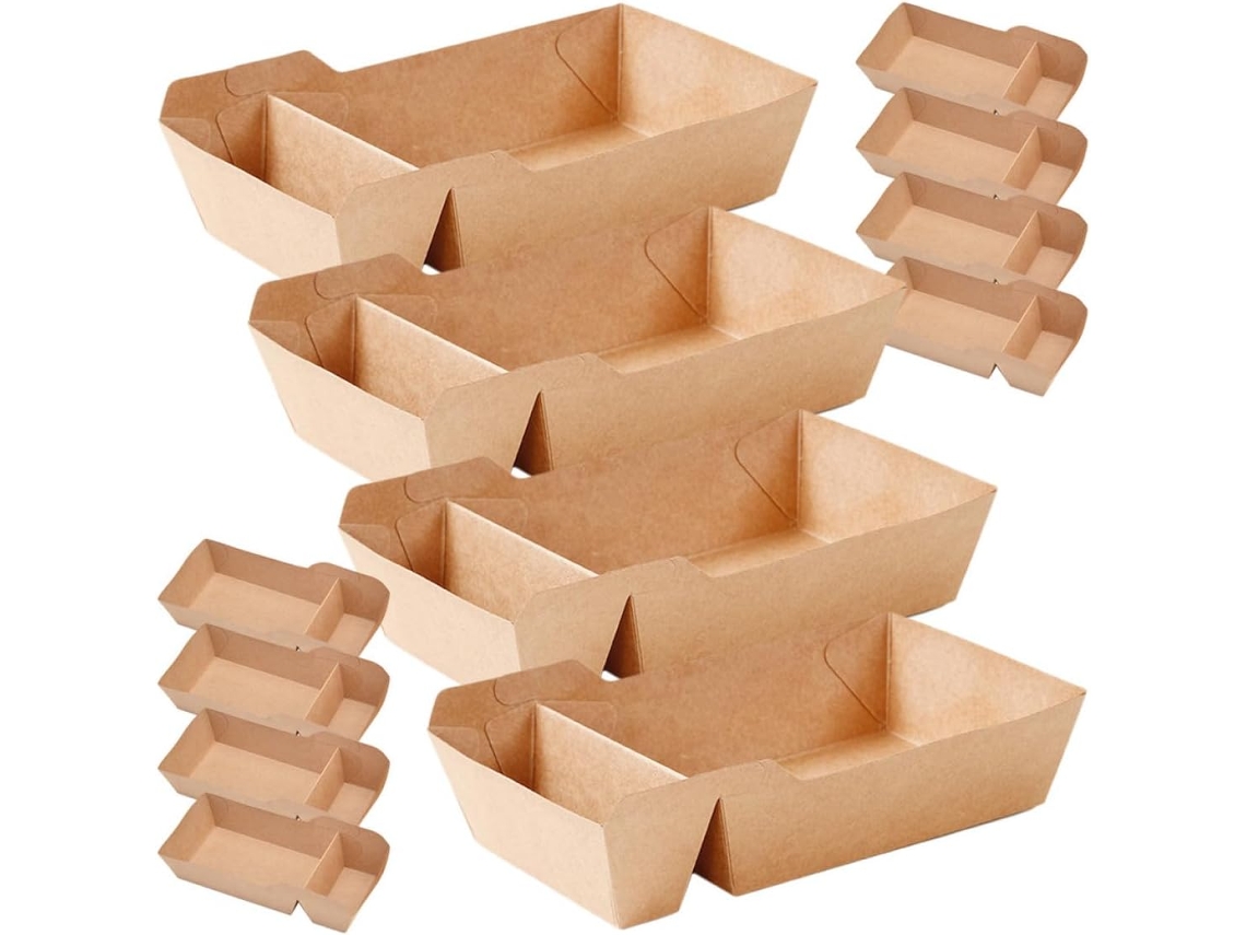 Caixas De Papel Galpada Para Salgadinhos E Aperitivos, 40-unidades, Design Dobrável E Aberto, Ideais Para Festas E