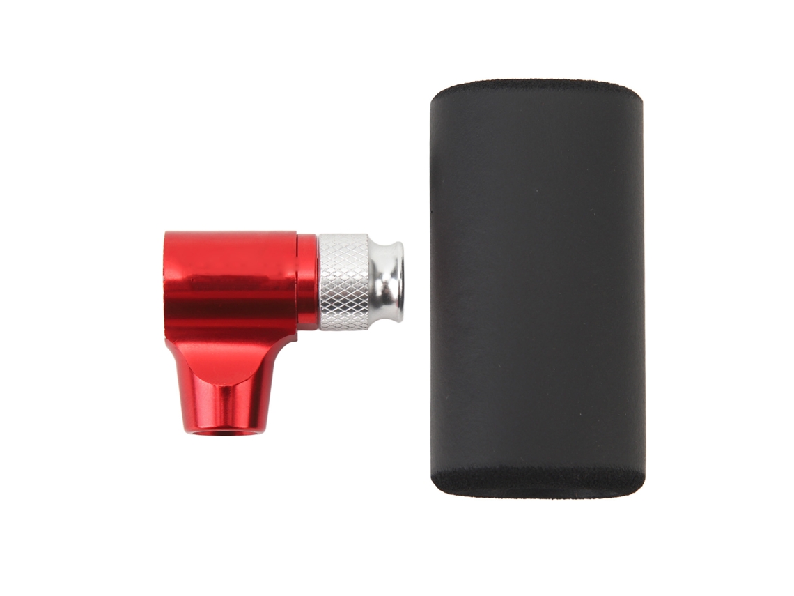 Inflador De Pneu De Bicicleta Co2 Com Mangueira Isolada Compatível Com Válvulas Presta E Americana Para Cartuchos 12g 16g 18g 25g Vermelho