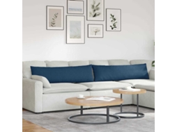 Vidaxl Travesseiros De Sofá 2 Unid. Tecido Azul 145 X 40 Cm