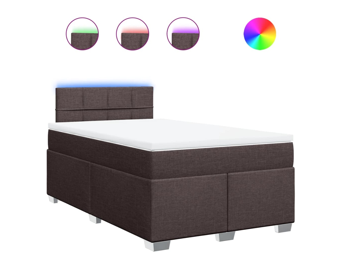 Box Spring Bed, Box Spring Beds Vidaxl Marrom Tecido (120 X 200 Cm)