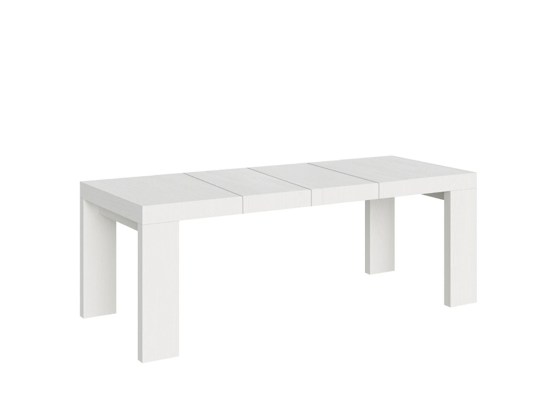 Mesa Extensível Roxell Premium 160/420x90 Cm Freixo Branco Itamoby