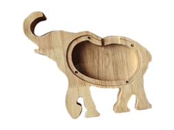 Cofrinho De Madeira Personalizado Em Formato Porquinho, Moedas Animal, Para Decoração Natal, Casa, Faça Você Mesmo, Presente Anive Aquaforge