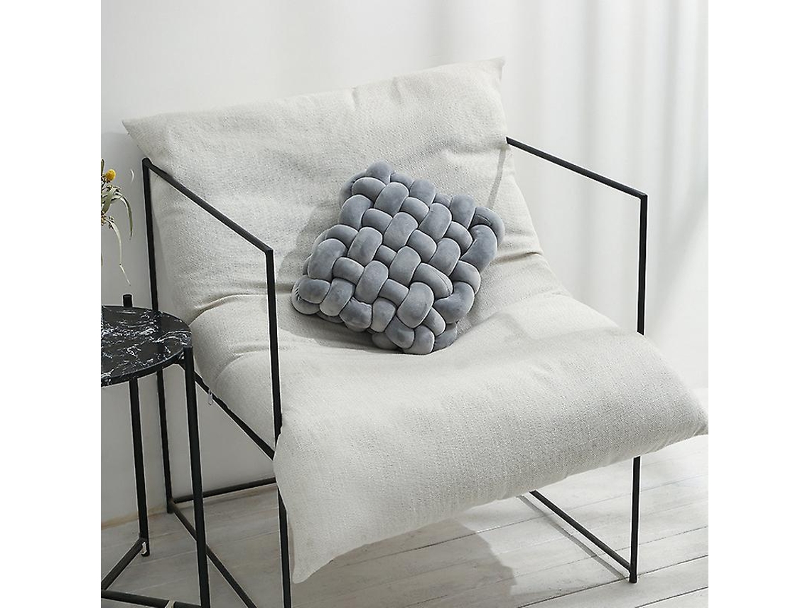 Almofada Nórdica De 12x12x4,7 Polegadas, Almofada Quadrada De Tecido De Cor Sólida, Almofada De Sofá De Pelúcia, Almofada Decorativa De Janela Para