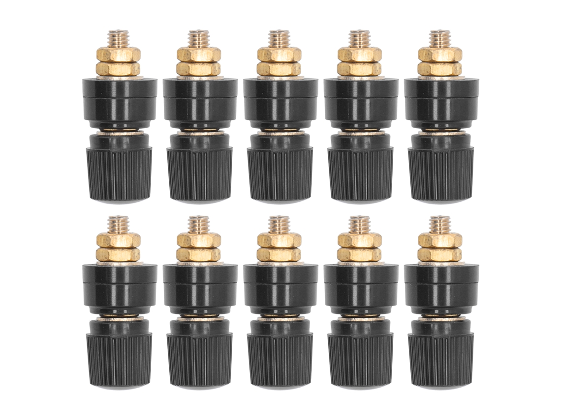 10 Unid. Terminal Latão Total Parafuso M6 Banana Plug