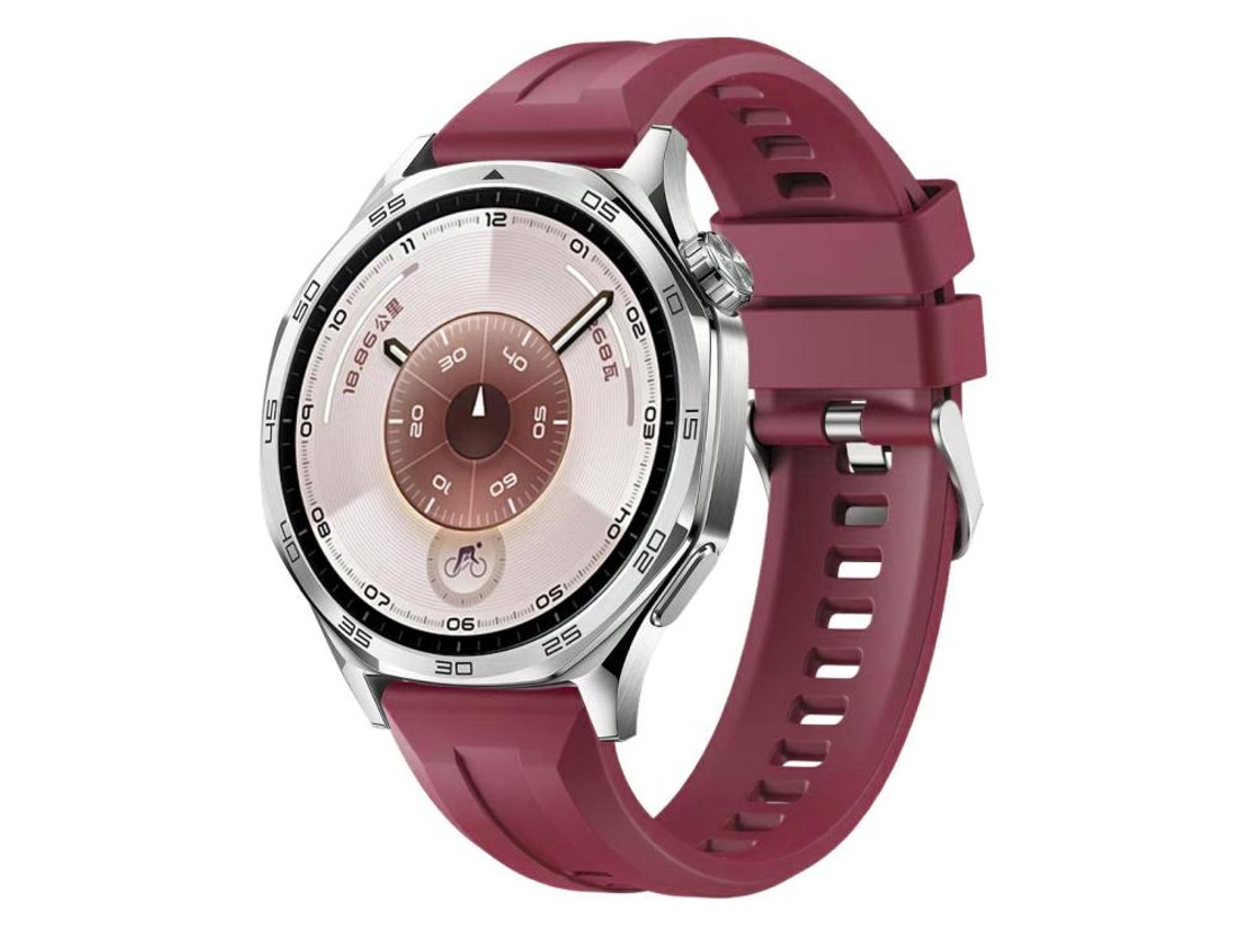 Bracelete para Huawei Watch Ultimate 2 XIAOMOYU silicone cor única com fivela de pino prata preta