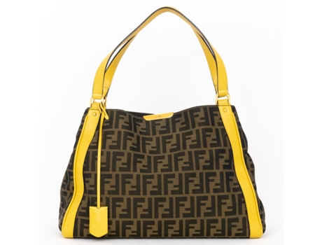 Mala De Ombro De Mulher Fendi Pre Owned Brown Zucca Amarelo (tamanho Único)