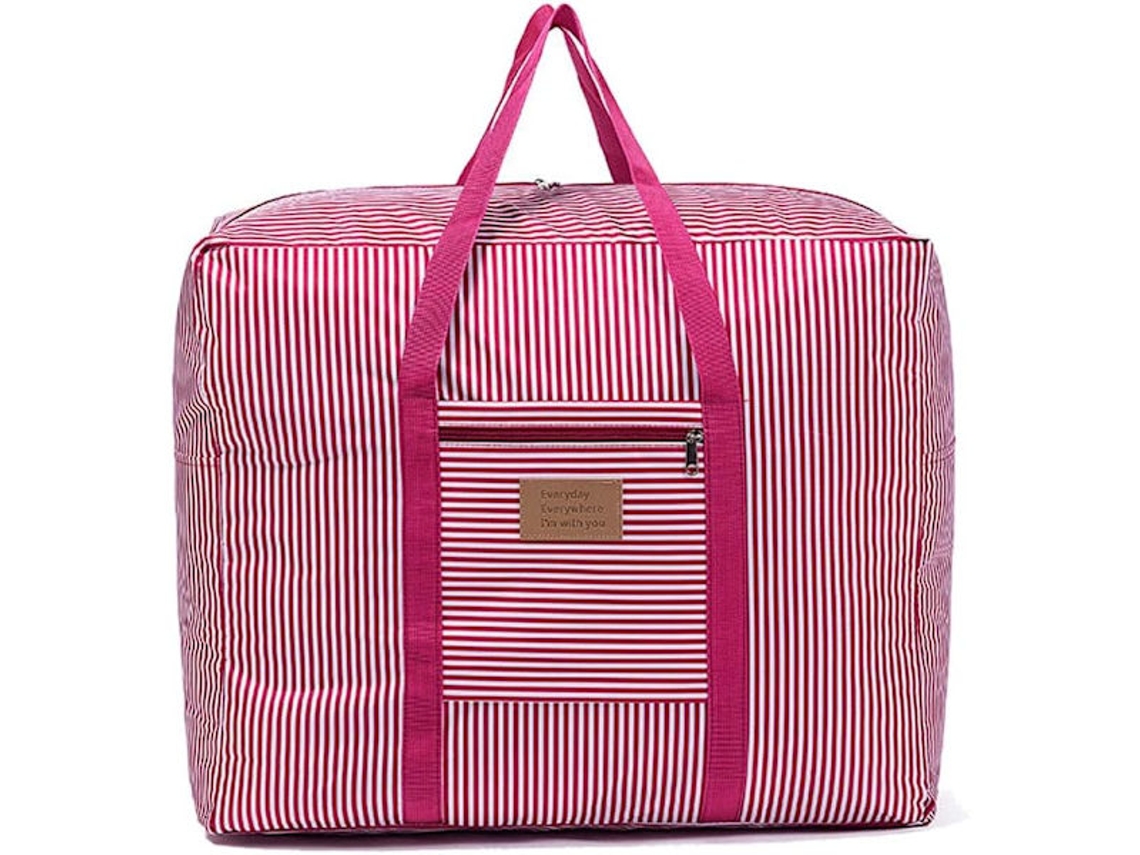 Bolsa Organizadora Grande E Impermeável Em Tecido Oxford 600d Para Viagens, Para Guardar Cobertores, Edredons, Travesseiros E Roupas Rosa