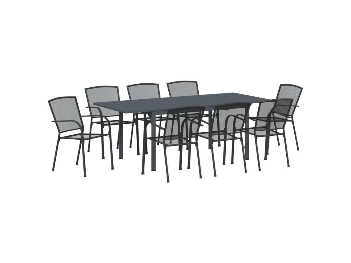 Conjunto 9 De Móveis De Corredor Vidaxl  Aço Antracite