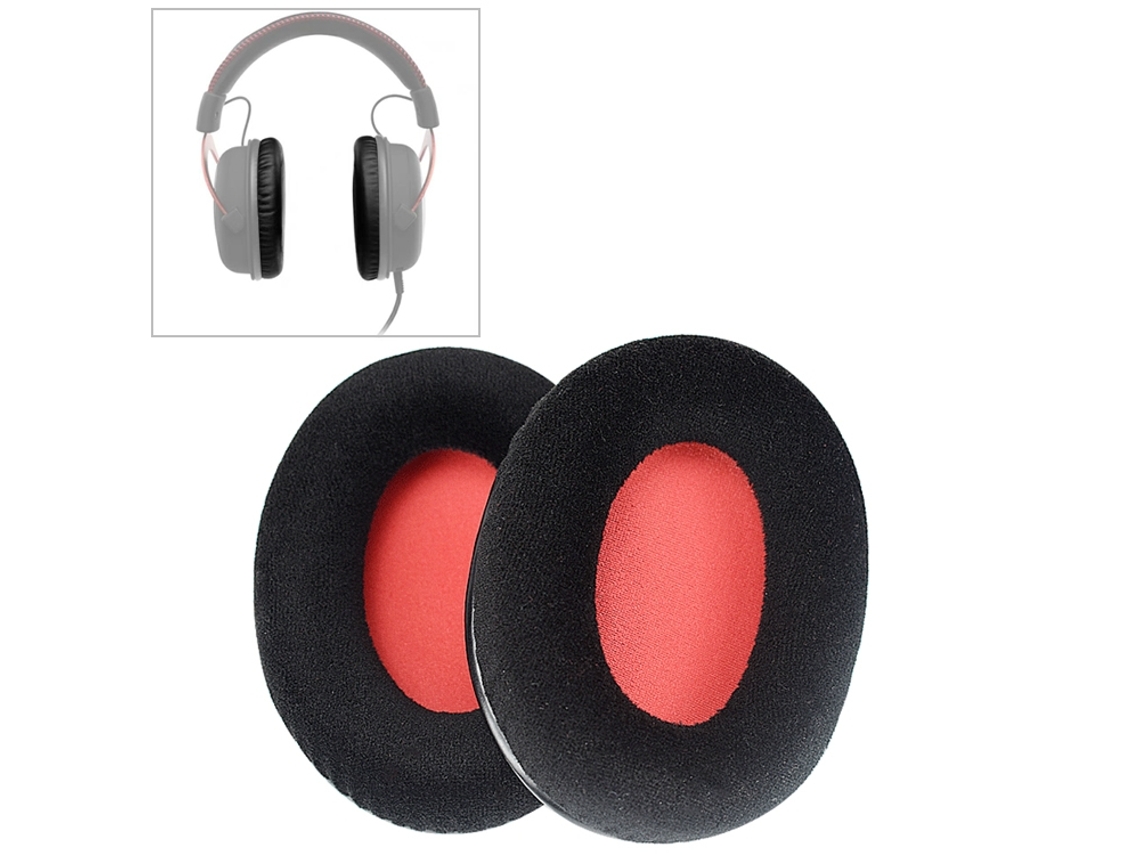 Almofada para Auscultadores Kingston Hyperx Cloud Pro de Orelhas de Espuma Macia Flanela Vermelho