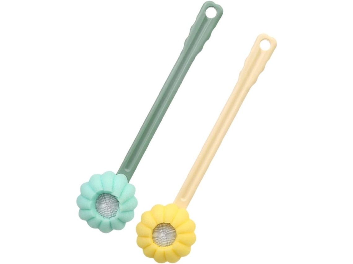 Lurelia Conjunto De 2 Escovas De Silicone Para Duche, Silicone Macio, Cabo Longo E Pega Ergonómica, Uso Diário Confortável