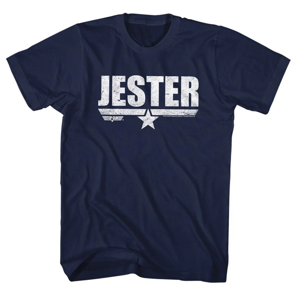 Rockinstone Top Gun Movie Jester Navy Adult T-shirt Size:xl