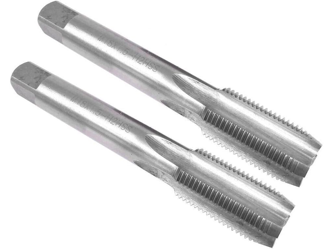 Conjunto De 2 Machos Métricos Hss M18x1, 5 Para Rosca Direita, Ideais Para Furação E Trabalhos De Fabricação Metal, Com