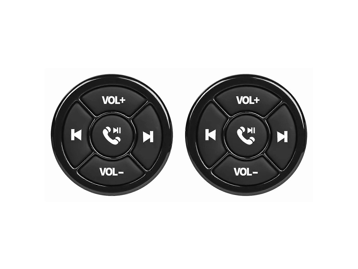 2 Controles Remotos Sem Fio Bluetooth Para Carro, Moto E Bicicleta Com Botões De Mídia, Reprodutor De Música Mp3 Para Celulares E Tablets Ios E_glo