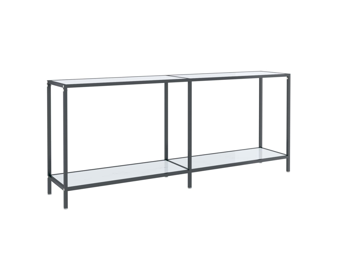 Console Table, Console Tables Vidaxl Branco Vidro (n/a)