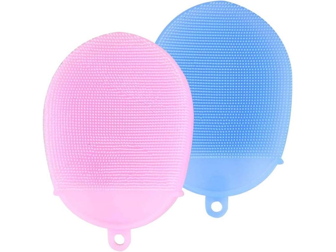 Brocha De Ducha, 2 Esponjas De Silicona Suaves, Guante Exfoliante Para Cuerpo, Spa, Hidratación Y Relajación Muscular