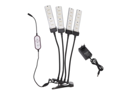 Lurelia Lâmpada Led Para Plantas 288 Leds, Espectro Completo, Regulável, 4 Cabeças