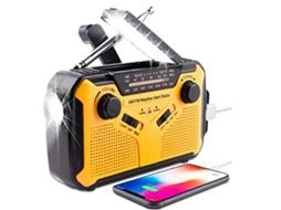 Rádio solar de obra, portátil, manivela, emergência, GOKOCO