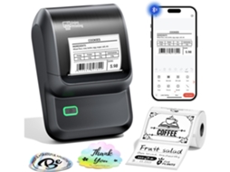 Impressora Térmica Portátil De Recibos, De Código De Barras Para Endereços Com 2000 Ícones E 300 Tipos De Letra, Com Bluetooth Para Comércio