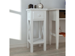Vidaxl Mesa Lateral Com Gaveta Branco