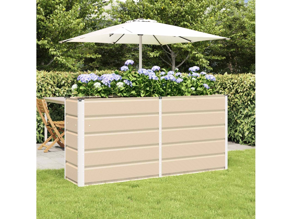 Vidaxl Floreira Ivory 160 X 40 X 75 Cm Aço