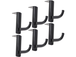 Suporte Para Fone De Ouvido Gamer Besportble Em Plástico Preto, Conjunto De 6 Peças, Ganchos Portáteis E