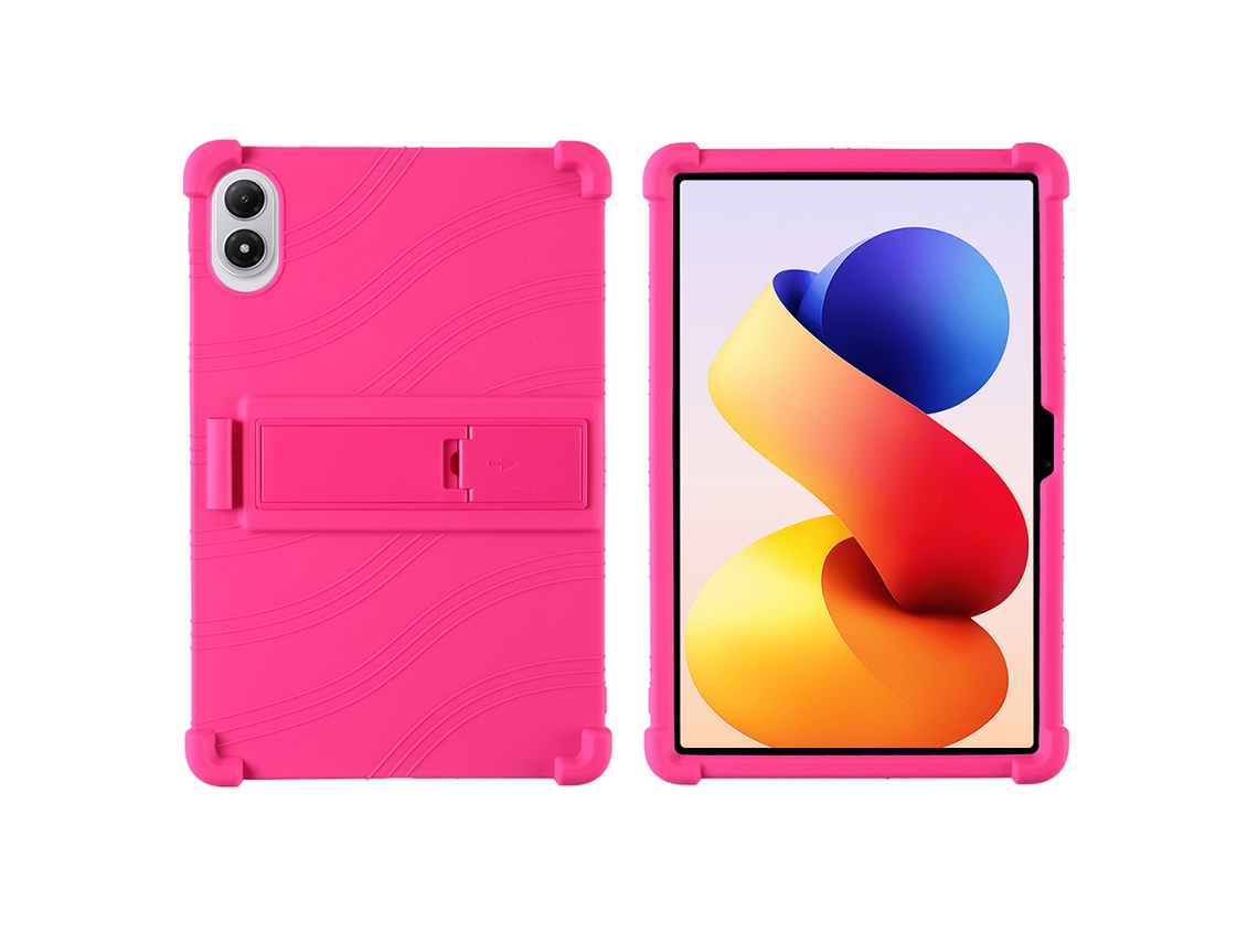 Capa Protetora De Silicone Para Redmi Pad 2 Pro 12,1 Polegadas, Com Suporte Ajustável Fúcsia Hexinyigjly